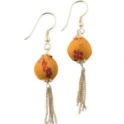 Ten Thousand Villages Sari Tassel Earrings Handcrafted In India