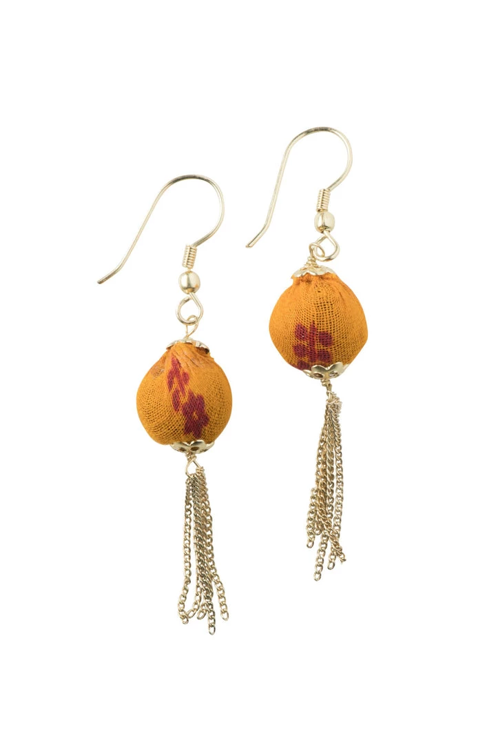 Ten Thousand Villages Sari Tassel Earrings Handcrafted In India 3 Ten Thousand Villages Sari Tassel Earrings Handcrafted In India