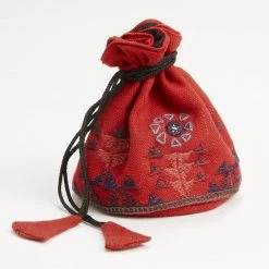 Ten Thousand Villages Global Fair Trade Gifts Mystic Hand-Embroidered Gift Jewelry Bag Handcrafted In India