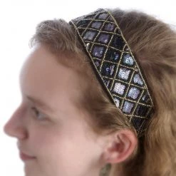 Ten Thousand Villages Global Fair Trade Gifts Geometric Edges Sparkle Headband Handcrafted In India