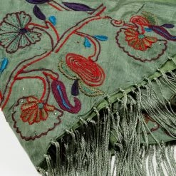 Ten Thousand Villages Embroidered Enchanted Forest Shawl Handcrafted In India Global Fair Trade Gifts