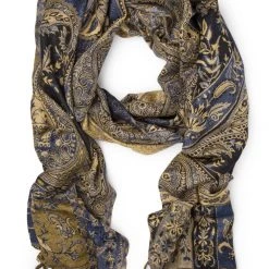 Ten Thousand Villages Paisley Fields Scarf Handcrafted In India