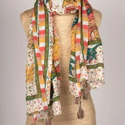 Ten Thousand Villages Afternoon In Mumbai Cotton Scarf Handcrafted In India