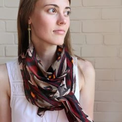 Ten Thousand Villages Tribal Tales Cotton Scarf Handcrafted In India Global Fair Trade Gifts