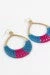 Ten Thousand Villages Global Fair Trade Gifts Crisscross Thread Earrings Blue & Pink Handcrafted In India
