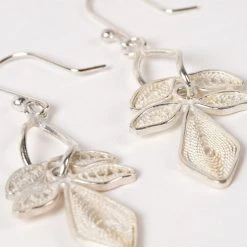 Ten Thousand Villages Lily Filigree Earrings Handcrafted In Indonesia