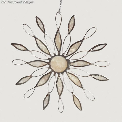 Ten Thousand Villages Sun Ray Capiz Snowflake Ornament Handcrafted In Philippines Global Fair Trade Gifts 3 Ten Thousand Villages Sun Ray Capiz Snowflake Ornament Handcrafted In Philippines Global Fair Trade Gifts