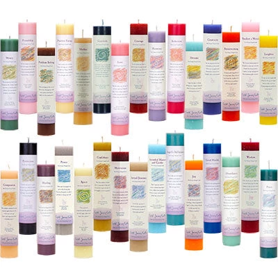 Reiki Infused Herbal Pillar Candles By Crystal Journey Candles Candles & Accessories 3 Reiki Infused Herbal Pillar Candles By Crystal Journey Candles Candles & Accessories