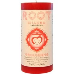 Crystal Journey Candles Candles & Accessories Root Chakra ~ Muladhara Chakra Pillar Candle