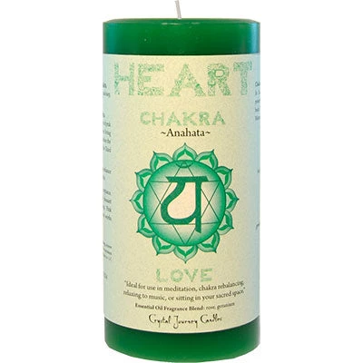 Crystal Journey Candles Heart Chakra ~ Anahata Chakra Pillar Candle Candles & Accessories 3 Crystal Journey Candles Heart Chakra ~ Anahata Chakra Pillar Candle Candles & Accessories