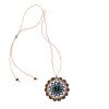 Ten Thousand Villages Global Fair Trade Gifts Medallion Beaded Necklace Handcrafted In Guatemala