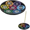 Kheops International Incense & Accessories Chakras Soapstone Round Incense Holder