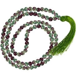 Kheops International Ruby Zoisite ~ Mala Prayer Beads
