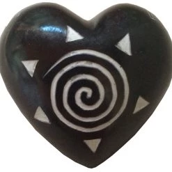 Ten Thousand Villages Global Fair Trade Gifts Heart-Shaped Kisii Stone Paperweight Handcrafted In Kenya