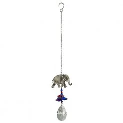 Woodstock Chimes Elephant ~ Crystal Fantasy Suncatcher Prisms & Hanging Crystals