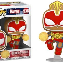 Pop! Marvel Funko Pop Vinyl Figurine Gingerbread Captain Marvel #936 - Marvel Holiday