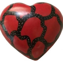 Ten Thousand Villages Global Fair Trade Gifts Heart-Shaped Kisii Stone Paperweight Handcrafted In Kenya