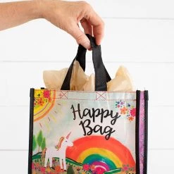Natural Life Unicorn Medium Recycled Happy Bag (M)