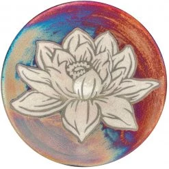 Raku Potteryworks Lotus Blossom Extra Large Silhouette Plate From Raku Pottery