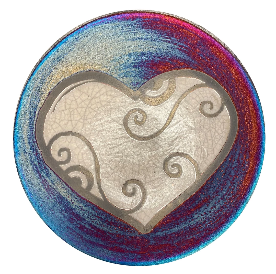 Raku Potteryworks Blessed Heart Medium Silhouette Plate From Raku Pottery New Arrivals! 3 Raku Potteryworks Blessed Heart Medium Silhouette Plate From Raku Pottery New Arrivals!