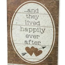 Primitives By Kathy Box Signs ...And They Lived Happily Ever After Slat Box Sign
