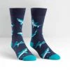 Sock It To Me Socks! Socks! Socks! Shark Attack Men's Crew Socks
