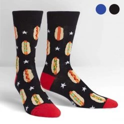 Sock It To Me Foot Long Hot Dog Men's Crew Socks