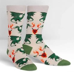 Sock It To Me Socks! Socks! Socks! Beware Of Dragons Men's Crew Socks