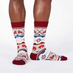 Sock It To Me Socks! Socks! Socks! Ugly Hockey Sweater Men's Crew Socks