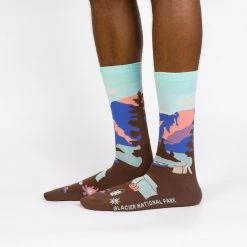 Sock It To Me Socks! Socks! Socks! Glacier National Park Men's Crew Socks