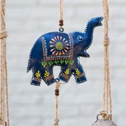 Matr Boomie Henna Treasure Elephant Bell Chime Handcrafted In India
