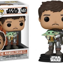Funko Pop Vinyl Figurine Mandalorian (unmasked) With Grogu #461 - The Mandalorian Pop! Television