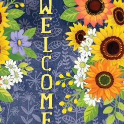 Studio M Denim Garden 20" Art Pole 8 Studio M Denim Garden 20