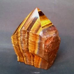 Pikes Peak Rock Shop Wholesale Tiger Eye Point With Natural Sides