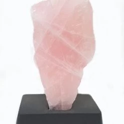 Pikes Peak Rock Shop Wholesale Polished Face Rose Quartz Slab On Wood Base ~ Large