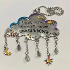 Ganz Unicorns Ride A Unicorn, Swim With Mermaid, Chase Rainbows Cloud Car Charm