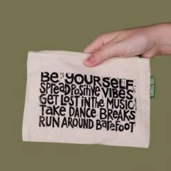 Let Your Soul Flower Manifesto Large Zipper Pouch