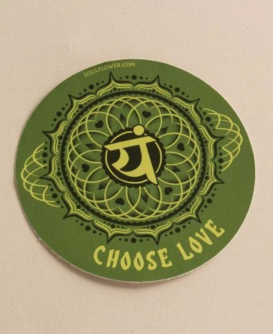 Soul Flower Choose Love Heart Chakra Sticker 3 Soul Flower Choose Love Heart Chakra Sticker