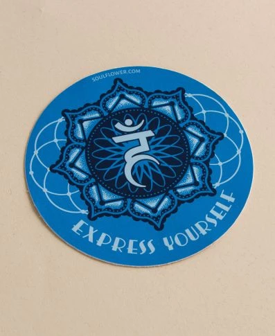 Soul Flower Express Yourself Throat Chakra Sticker 3 Soul Flower Express Yourself Throat Chakra Sticker