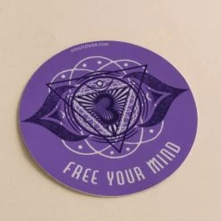 Soul Flower Free Your Mind Third Eye Chakra Sticker