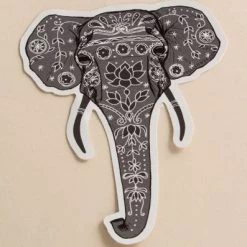 Soul Flower Painted Elephant Sticker