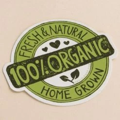 Soul Flower 100% Organic Badge Sticker