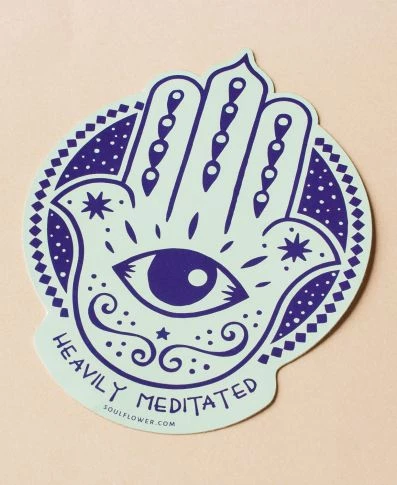 Soul Flower Heavily Meditated Hamsa Hand Sticker 3 Soul Flower Heavily Meditated Hamsa Hand Sticker