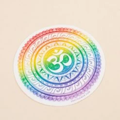 Soul Flower Rainbow OM Mandala Sticker