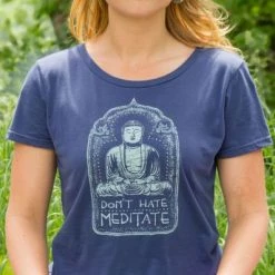Soul Flower Don't Hate Meditate Organic Classic T-Shirt