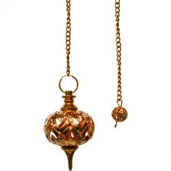 Kheops International Metaphysical & Divination Gifts Jali Copper Metal Pendulum
