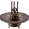 Om Imports Buddha Tibetan Incense Burner Round Antique - 3.75"H, 5"D