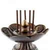 Om Imports Lotus Tibetan Incense Burner Antique - 3.75"H, 5"D 2 Om Imports Lotus Tibetan Incense Burner Antique - 3.75"H, 5"D
