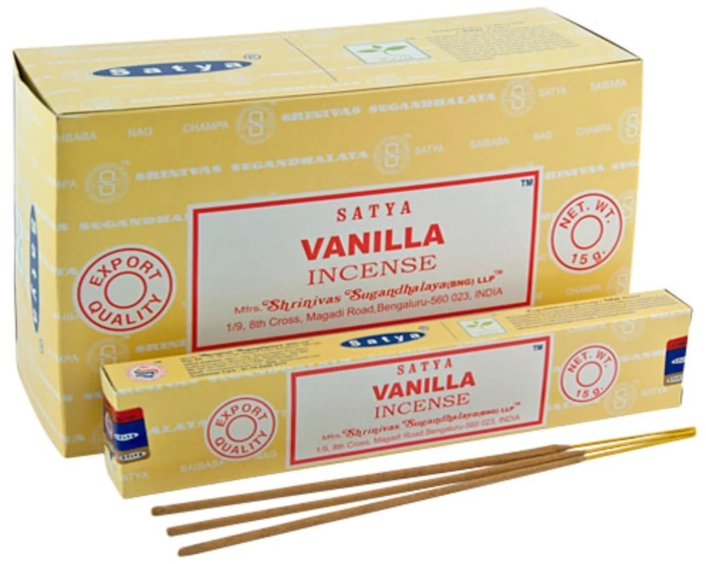 Om Imports Satya Vanilla 15gms Incense Sticks Metaphysical & Divination Gifts 3 Om Imports Satya Vanilla 15gms Incense Sticks Metaphysical & Divination Gifts