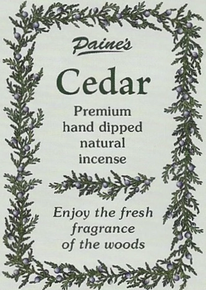 Paine's Incense Incense & Accessories Cedar Scented Long Stick Incense 3 Paine's Incense Incense & Accessories Cedar Scented Long Stick Incense